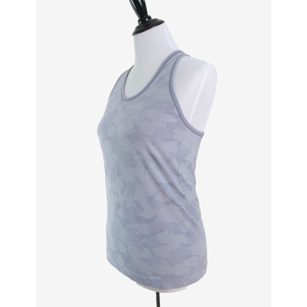 Athleta Size M Speedlight Tank Top Racerback Light Gray Camo*as is*